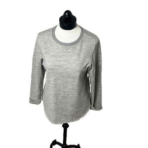 Vince Merino Wool Light Grey Long‎ Sleeve Crew Neck Pullover Sweater XS